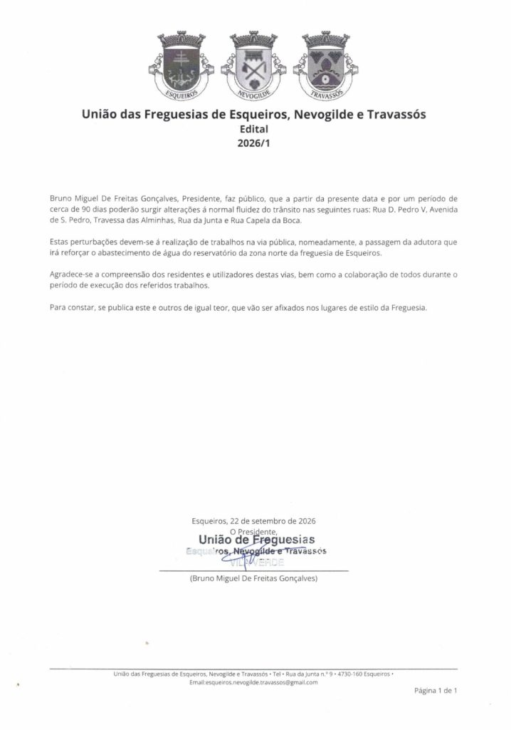 Edital 2026/1: Condicionamentos de Trânsito em Esqueiros